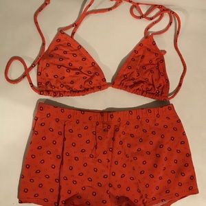 Aeropostale orange bikini boy short swimsuit